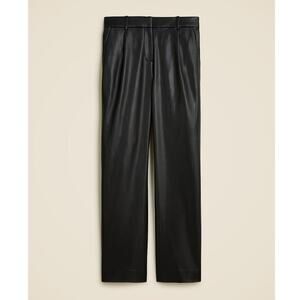 NWT J.Crew Straight-Leg Essential Pant in Faux Leather Size 8
